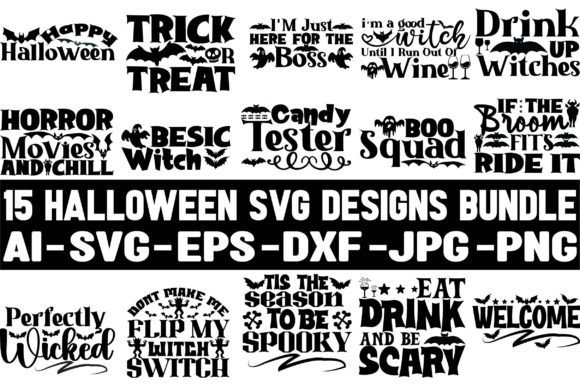 15 Halloween SVG Designs Bundle Review