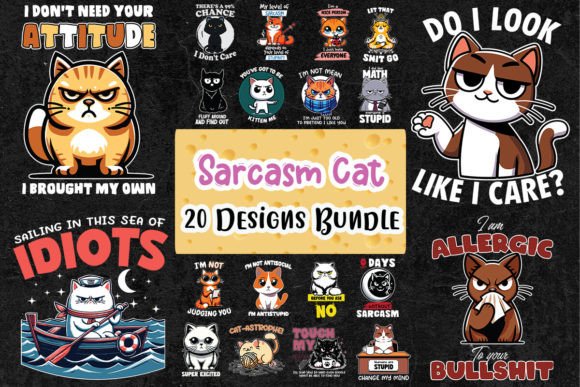 Funny Sarcasm Cat SVG Bundle Review
