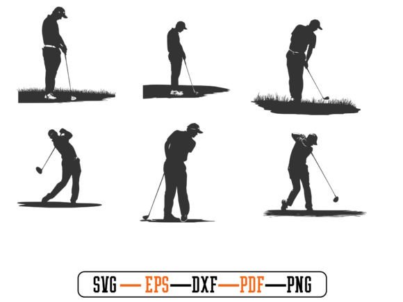 Golf Playing Svg Vector Silhouette Review