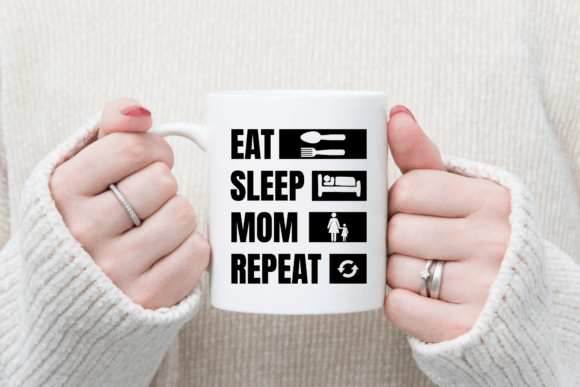 Reviewing the Eat Sleep Mum Repeat Mom SVG for Embroidery