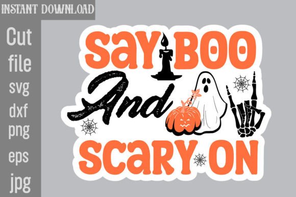 Say Boo and Scary on SVG Cut File Review