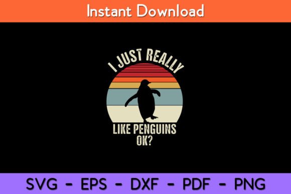 Vintage Retro I Just Really Like Penguin Review